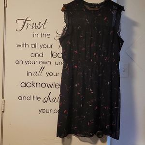 Reitmans Black and pink above the knee dress